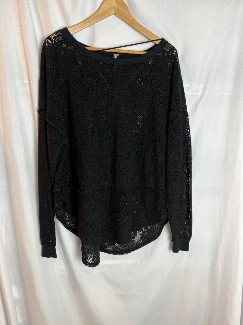 Women's Black Free People Long sleeve Knit Top Size M